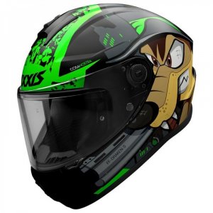 Мотошолом AXXIS DRAKEN S Cosa Nostra B6 Gloss Green XL