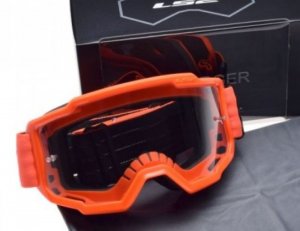 Маска кроссовая LS2 CHARGER Orange Mirror Lens