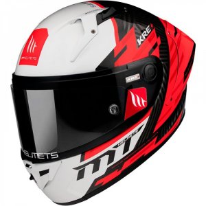 Мотошолом MT KRE+ Carbon Brush A5 Gloss Pearl Red L