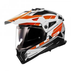 Мотошлем LS2 MX702 Pioneer 2 Namib White Orange XXL