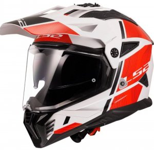 Мотошлем LS2 MX702 Pioneer 2 Hill White Red 06 XL Мотошлем LS2 MX702 Pioneer 2 Hill White Red 06 XL