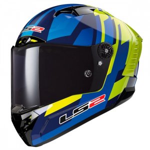 Мотошолом LS2 FF805 Thunder Carbon Gas Blue Hi-Vis Yellow