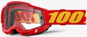 Маска кросова 100% ACCURI 2 ENDURO Goggle Red Dual Clear Lens