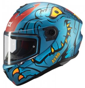 Мотошолом AXXIS DRAKEN S Dinotoon C7 Matt Blue M