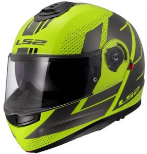 Мотошолом LS2 FF908 Strobe II Code Hi-Vis Yellow Grey L