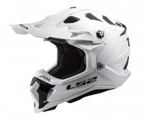 Мотошолом LS2 MX700 Subverter Evo Single Mono Gloss White XXL