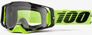 Маска кросова 100% ARMEGA Goggle Neon Yellow Clear Lens