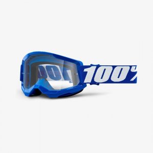 Мотоочки подростковые 100% STRATA II Youth Goggle Blue - Clear Lens