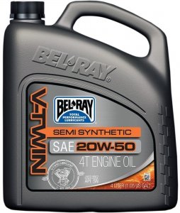 Масло моторне Bel-Ray V-TWIN Semi-Syntetic Engine Oil 4л, 20w-50 Масло моторне Bel-Ray V-TWIN Semi-Syntetic Engine Oil 4л, 20w-50
