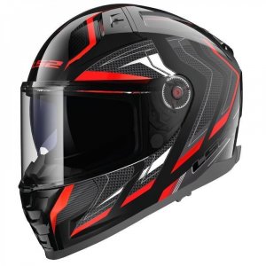 Мотошолом LS2 FF811 Vector II Alizer Black Red M