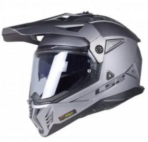 Мотошлем LS2 MX702 Pioneer 2 Solid Matt Titan 06 XXL