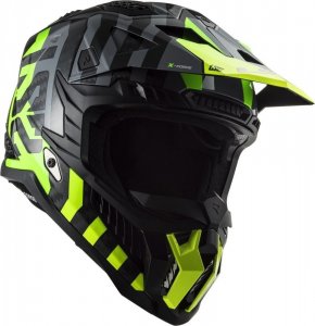 Мотошлем LS2 MX703 C X-Force Barrier Hi-Viz Yellow Green M
