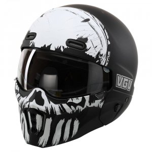 Мотошолом WM EXO Combat Skull Black White Matt M Мотошолом WM EXO Combat Skull Black White Matt M
