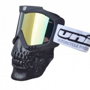 Маска для шолома череп золото AB361015B