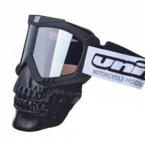 Маска для шолома череп серебро AB361015C