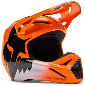 Мотошолом FOX V1 Helmet - SHIELD Flo Orange L
