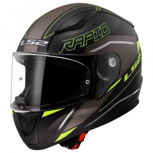 Мотошолом LS2 FF353 Rapid 2 Rokku Matt Black Hi-Vis Yellow XS