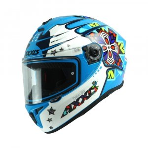 Мотошолом AXXIS DRAKEN S Star C17 Matt Blue XS