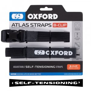 Ремни багажные Oxford Atlas B-Clip 26mm x 2.0M Asphalt (Pair)